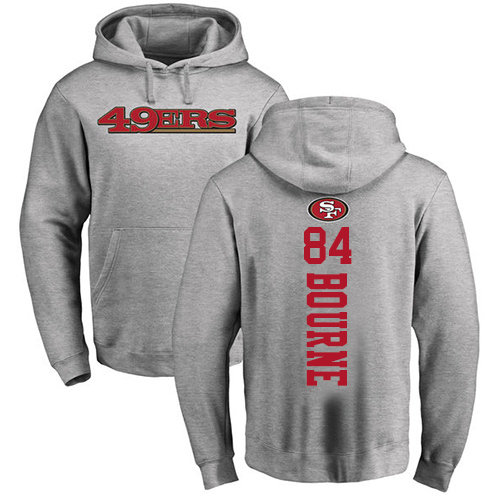 Men San Francisco 49ers Ash Kendrick Bourne Backer #84 Pullover NFL Hoodie Sweatshirts